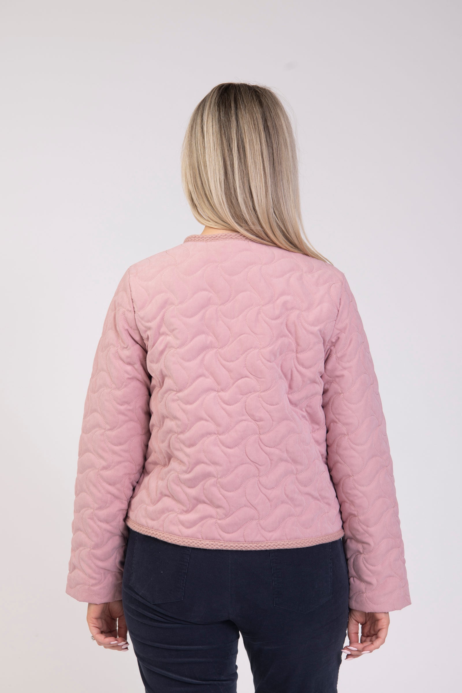 32026-011_BACK.jpg Jessica Graaf Quilted Jacket – Pink - Image 2