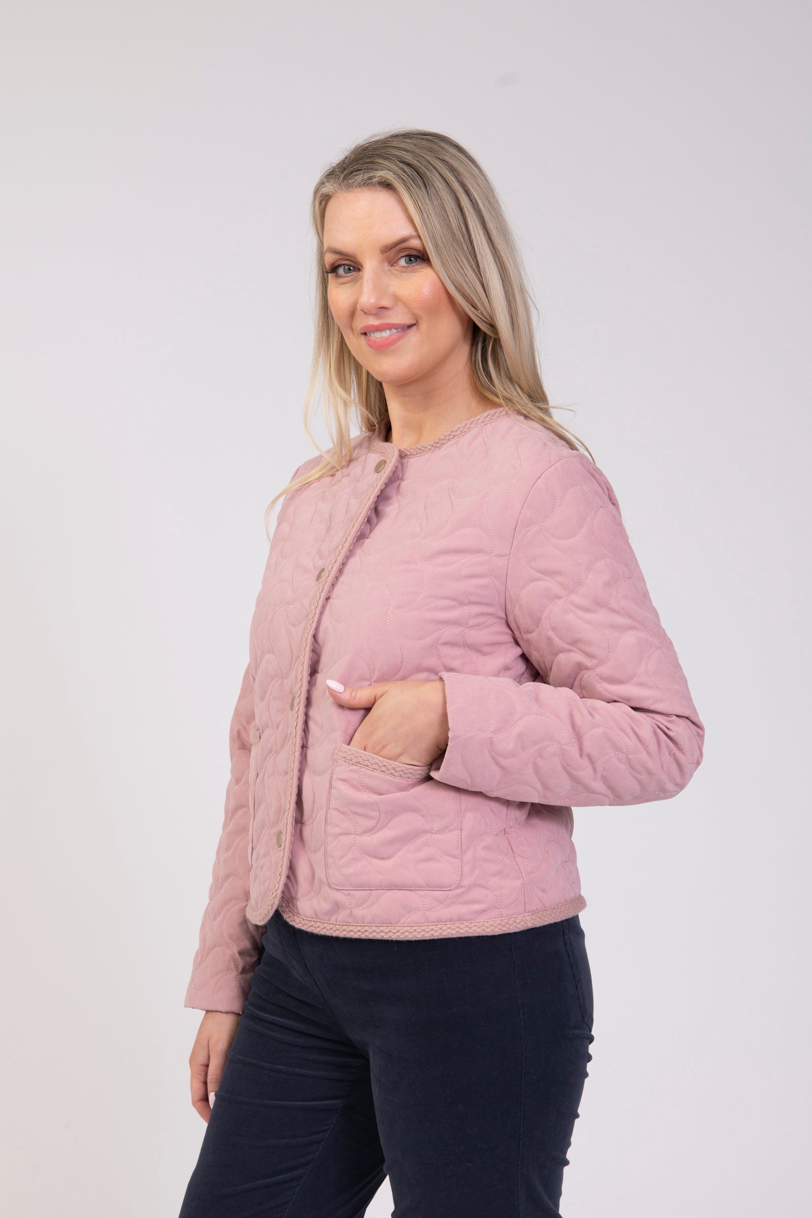 32026-011_SIDE.jpg Jessica Graaf Quilted Jacket – Pink